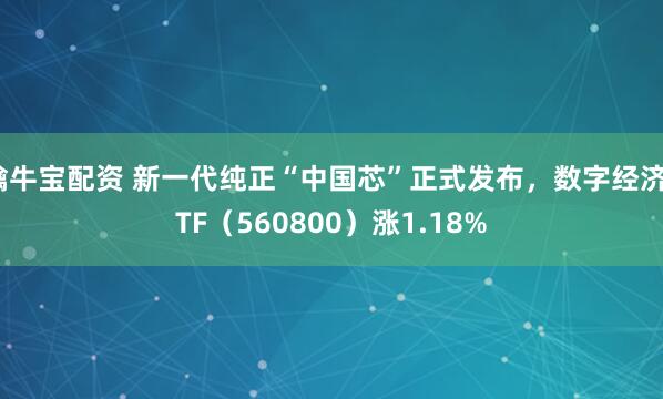 擒牛宝配资 新一代纯正“中国芯”正式发布，数字经济ETF（560800）涨1.18%
